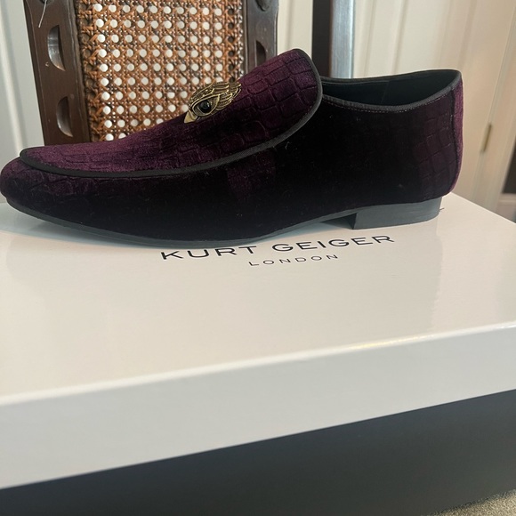 Mens High Eagle Velvet Loafers